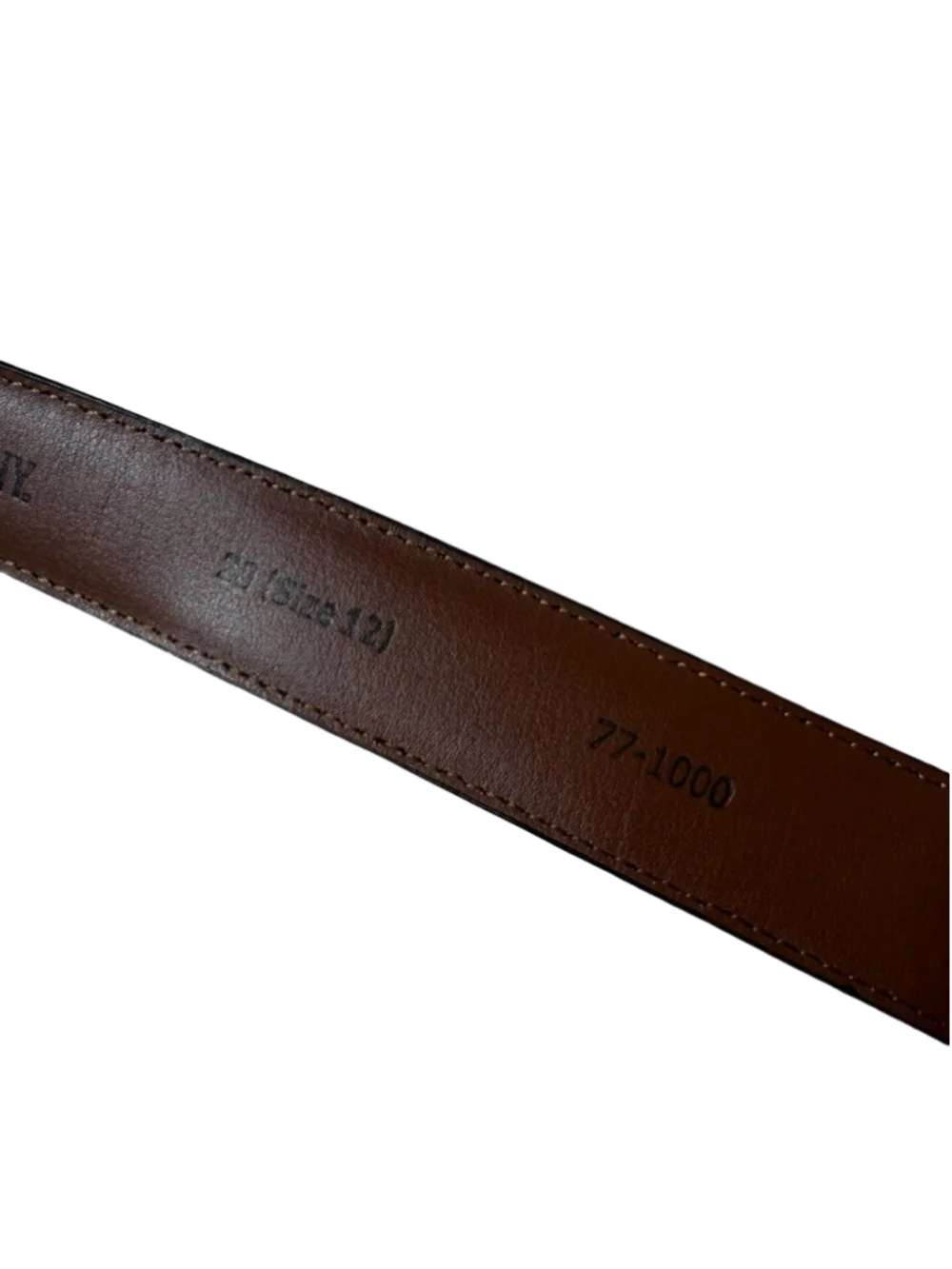 Johnston & Murphy Black Genuine Leather Dress Belt Size 28 Silver Buckle